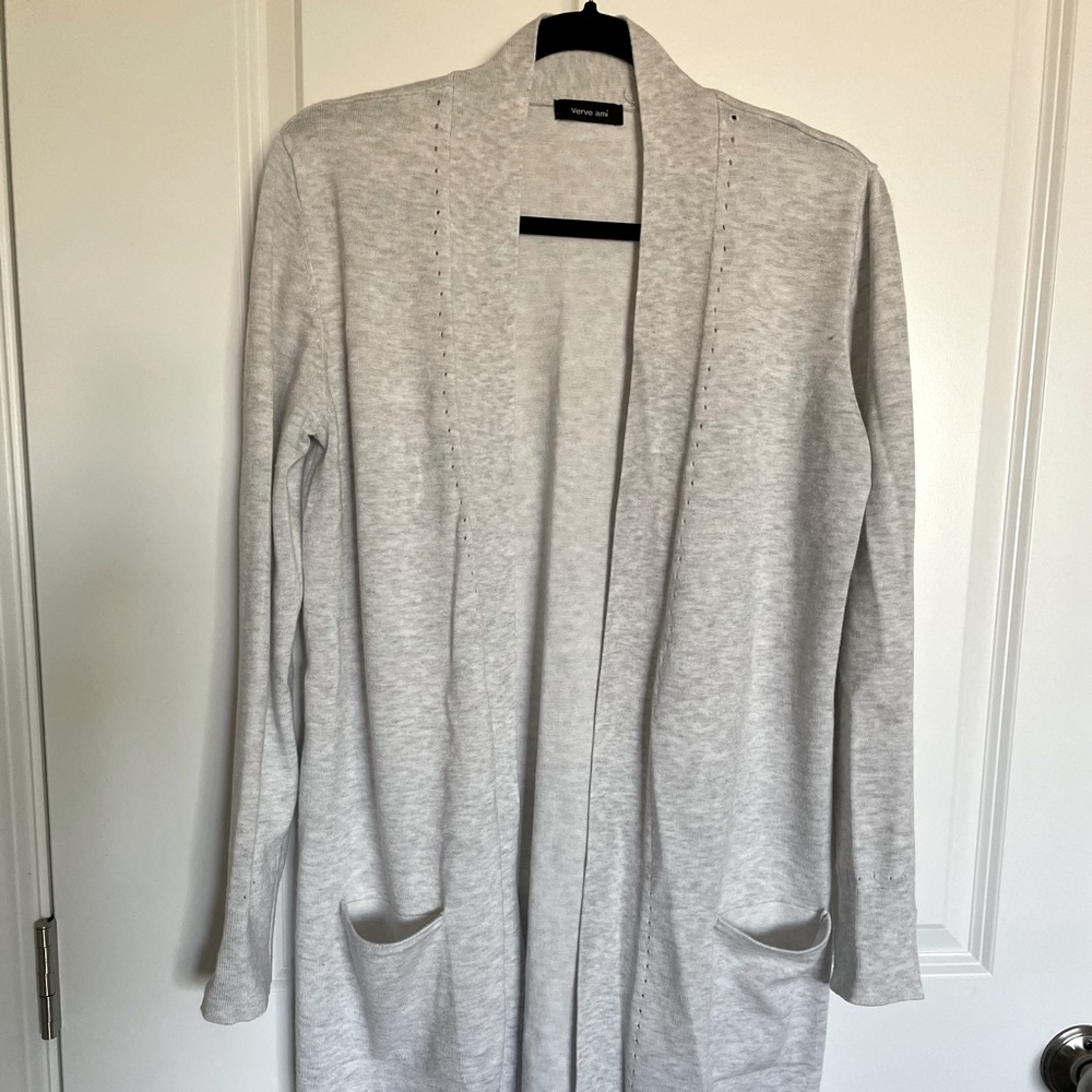 Verve Amí Long Gray Sweater/Cardigan (Size M)